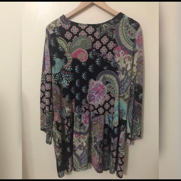 Laura Max Multicolor Floral Top Size 2X - Picture 3 of 5